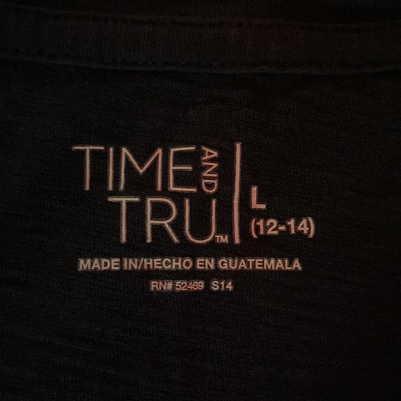 Time and tru woman size large 10/12 navy blue tank top - Picture 2 of 3